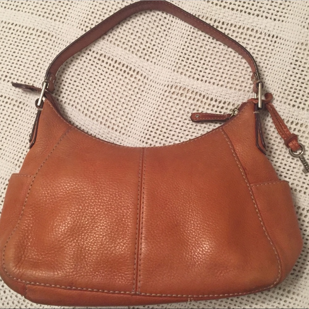 Fossil Leather Purse. 11” by 8”